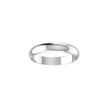 Smooth Sterling Silver Wedding Band Medium Ring SM153